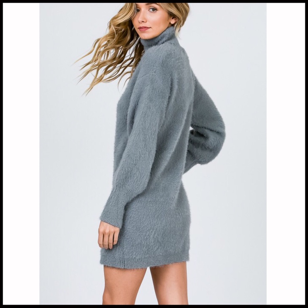 Fuzzy Sweater Dress - Picture 4 of 5